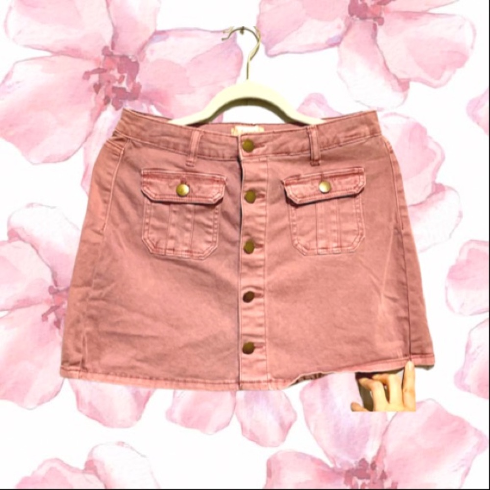 Altard State Skirt Rose Jean Bottons